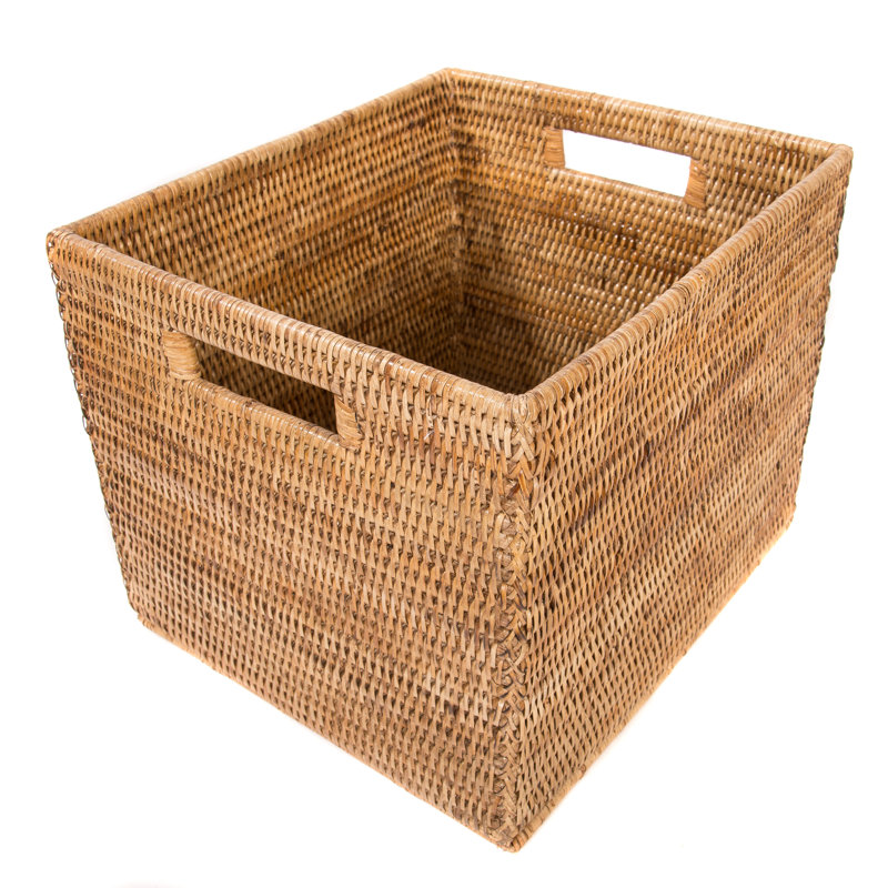 Rattan Letter File Basket with Cutout Handles & Reviews Birch Lane